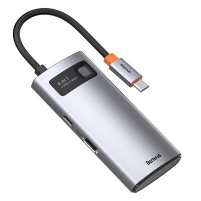 Adapteris Baseus Metal Gleam Series HUB 4in1 USB-C į USB 3.0 USB 2.0 HDMI USB-C PD
