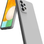 Akmens spalvos dėklas Samsung Galaxy A525 A52, silikoninis, matinis paviršius