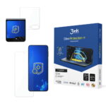Apsauginė ekrano plėvelė 3MK Silver Protection+ Folded Edition Samsung F731 Z Flip 5 5G su dėklo pakuote ir aiškios plėvelės vaizdas
