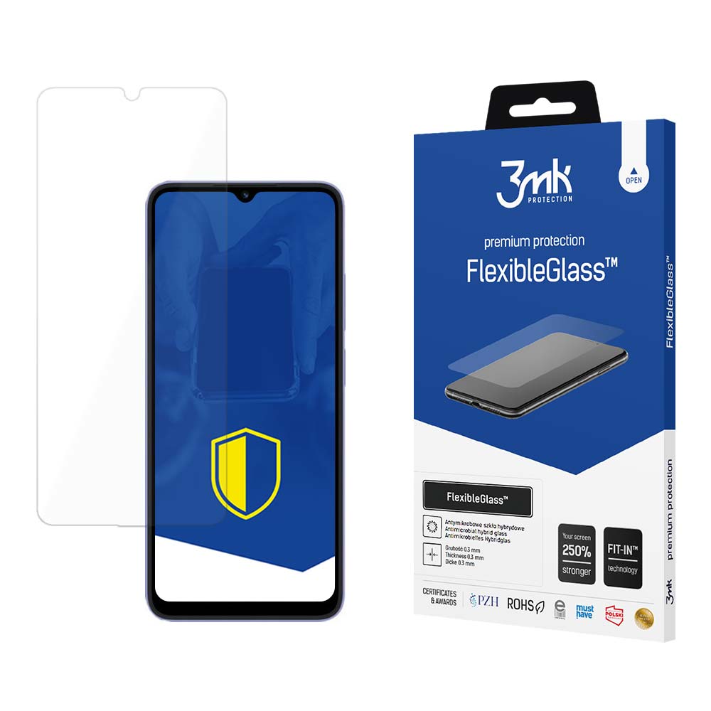 Apsauginė ekrano plėvelė Xiaomi Redmi 11A 12C Poco C55 3MK Flexible Glass Apsauginė ekrano plėvelė Xiaomi Redmi 11A 12C Poco C55 3MK Flexible Glass su dėklu