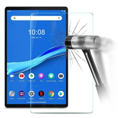 Apsauginis ekrano stikliukas Lenovo Tab M10 Plus X606 10.3 colio su plaktuku demonstruojantis atsparuma nuo smūgių