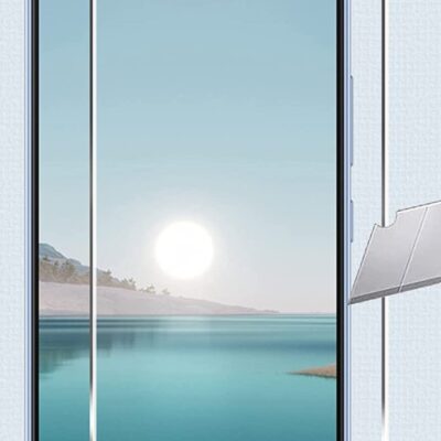 Apsauginis ekrano stikliukas Samsung Galaxy A546 A54 5G su skaidria danga ir tikslu išpjova priekiniai kamera