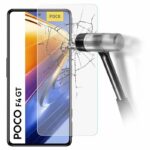 Apsauginis ekrano stikliukas Xiaomi Poco F4 GT su plaktuko smūgio demonstracija