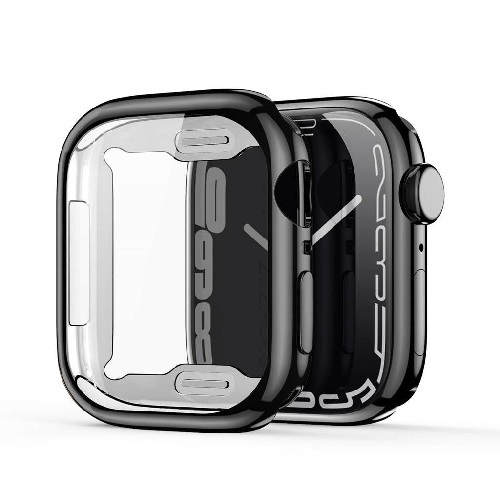 Apsauginis stikliukas juodas dekla Dux Ducis Samo Apple Watch 40mm Apsauginis stikliukas juodas dekla Dux Ducis Samo Apple Watch 40mm matomas is arti