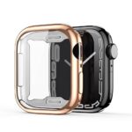 Apsauginis stikliukas ir rožinis auksinis dėklas Dux Ducis Samo Apple Watch 41mm