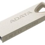 Sidabrinės spalvos Atmintinė ADATA UV210 64GB USB 2.0 su skylute raktų pakabukui