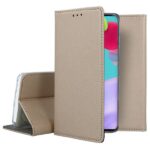 Auksinės spalvos atverčiamas dėklas Samsung Galaxy A526 A52 5G Smart Magnet telefono apsaugai