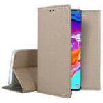 Kreminės spalvos telefono dėklas su atverčiamu gaubtu ir stovėjimo funkcija