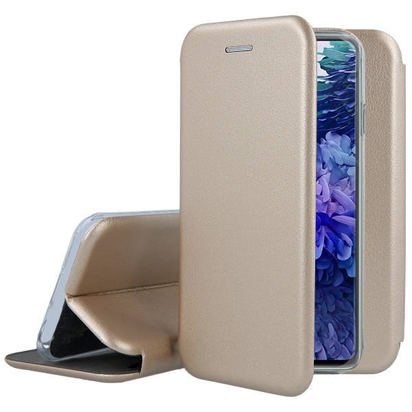 Auksinės spalvos atverčiamas dėklas Samsung Galaxy S20 FE Book Elegance Auksinės spalvos atverčiamas dėklas Samsung Galaxy S20 FE Book Elegance