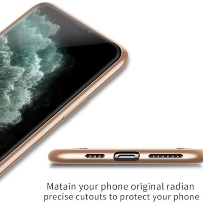 auksines spalvos deklo apple iphone 11pro max x-level guardian kampai ir jungtys matomi is arti