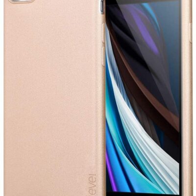 Auksinės spalvos dėklas Apple iPhone 7 8 SE 2020 X-level Guardian su matine tekstūra ir tiksliais išpjovomis