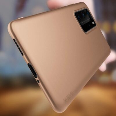 Auksinės spalvos dėklas Huawei P40 Pro X-level Guardian, matomas iš nugarinės pusės su kamerų išpjovomis