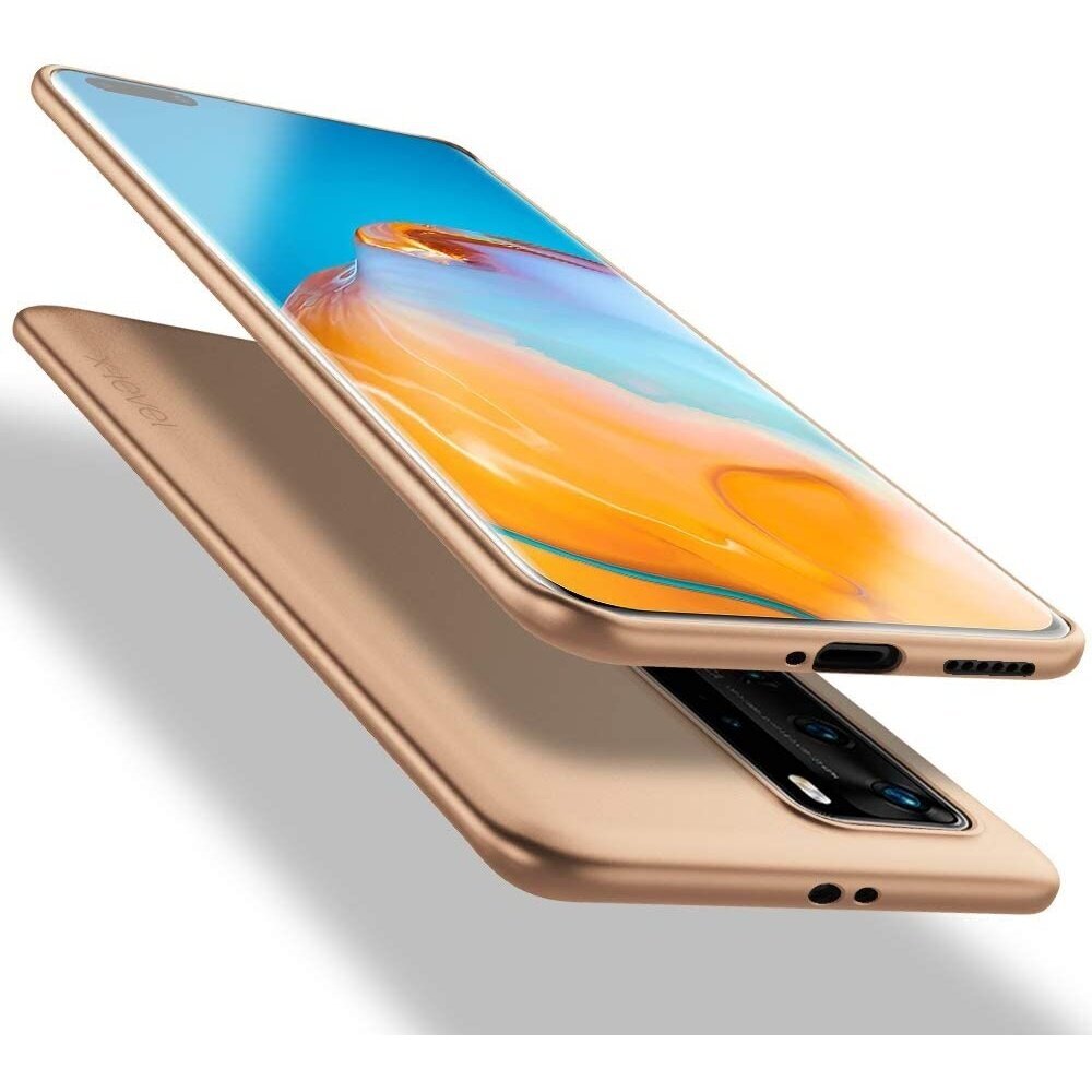 Auksinės spalvos dėklas Huawei P40 Pro X-level Guardian auksines spalvos deklas huawei p40 pro x-level guardian atidengtas ir atverstas