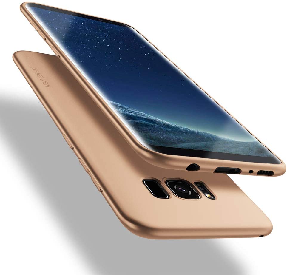 Auksinės spalvos dėklas Samsung Galaxy G950 S8 X-level Guardian Auksinės spalvos dėklas Samsung Galaxy G950 S8 X-level Guardian su ekranu ir kamera matomi