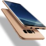 Auksinės spalvos dėklas Samsung Galaxy G955 S8 Plus X-level Guardian su telefono ekranu ir kamera