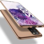Auksinės spalvos dėklas Samsung Galaxy G986 S20 Plus iš abiejų pusių