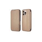 Auksinis atverčiamas dėklas Apple iPhone 13 ir 14 HDD Classic Wallet spalvos