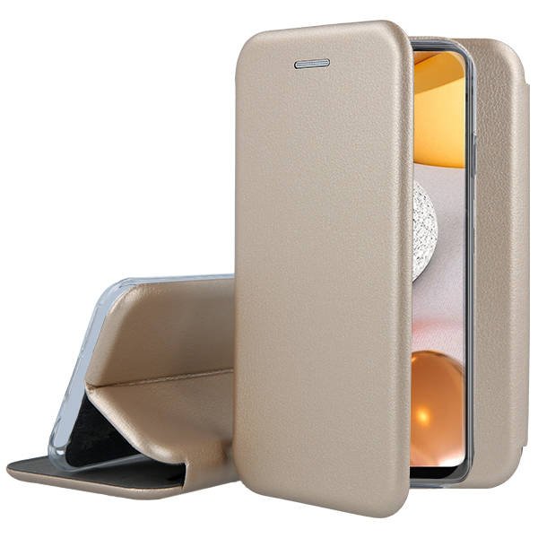 Auksinis atverčiamas dėklas Samsung Galaxy A226 A22 5G Book Elegance Auksinis atverčiamas dėklas Samsung Galaxy A226 A22 5G Book Elegance su apsauga ir atrama