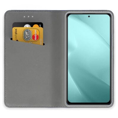 Auksinis atverciamas deklas Xiaomi Redmi 10 Pro su korteliu skyriumi pilkos spalvos