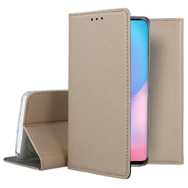 Auksinis atverčiamas dėklas Xiaomi Redmi 9T Poco M3 Smart Magnet Auksinis atverčiamas dėklas Xiaomi Redmi 9T Poco M3 Smart Magnet su tekstūruota paviršiaus oda
