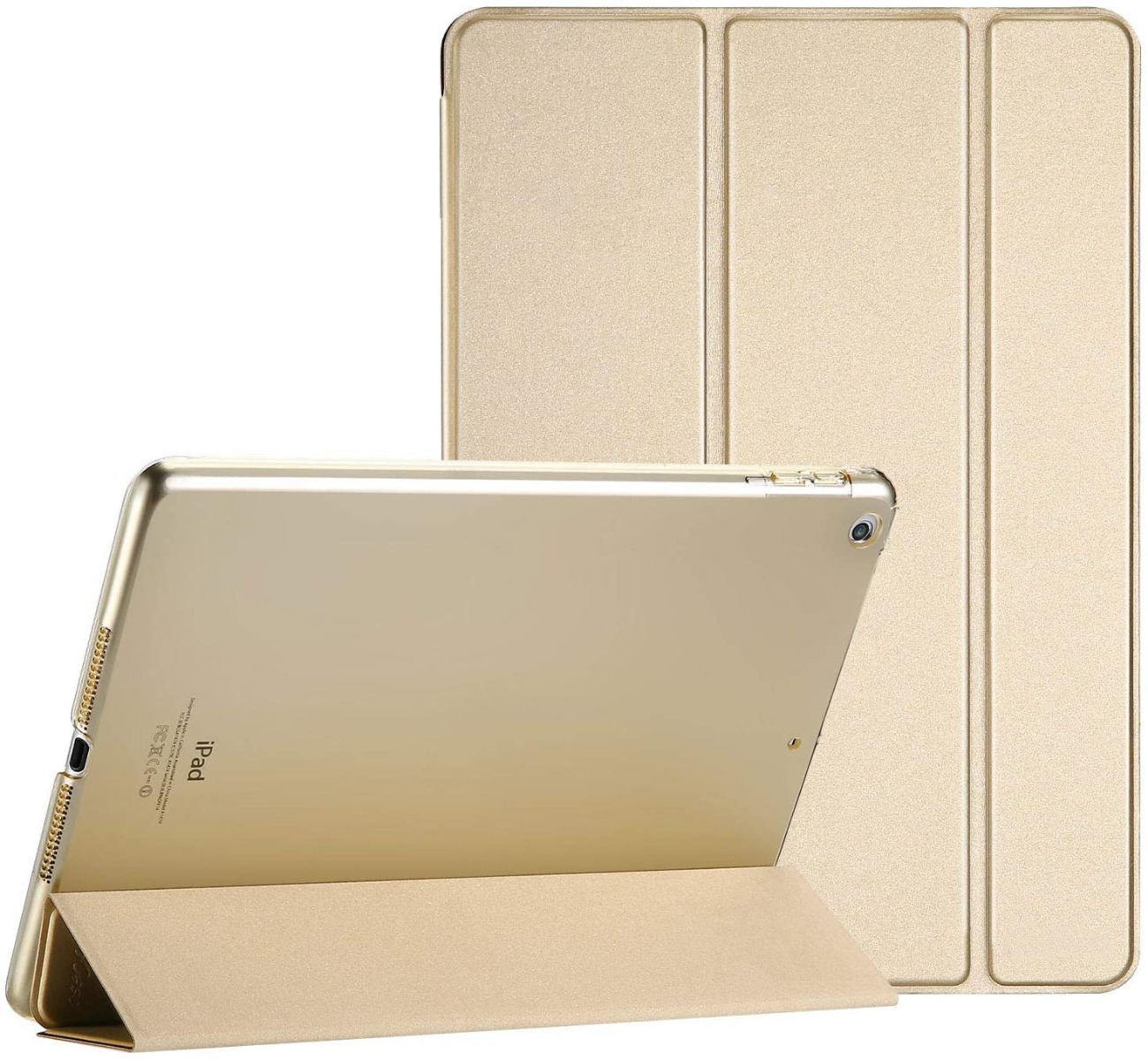 Auksinis dėklas Apple iPad 10.2 2020 Smart Soft Auksinis dėklas Apple iPad 10.2 2020 su trikampiu stoveliu ir uždengimu