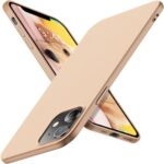 Auksinis dėklas Apple iPhone 16 Plus X-level Guardian, matomas iš priekio ir nugarėlės, auksinės spalvos