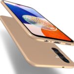 Auksinis dėklas Samsung Galaxy A155 A15 4G X-level Guardian su trijų kamerų išmaniojo telefono apsauga