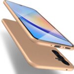 Auksinis dėklas Samsung Galaxy A346 A34 5G X-level Guardian su minkštu paviršiumi ir tiksliomis angomis