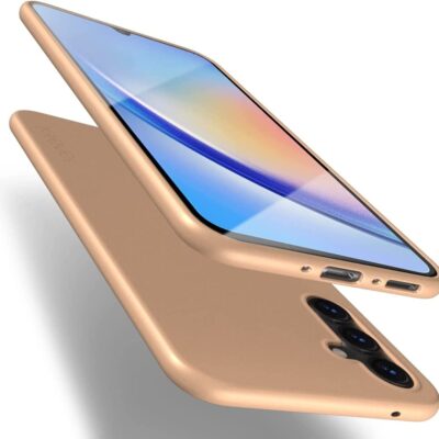 Auksinis dėklas Samsung Galaxy A546 A54 5G su apsauga ir tiksliais išpjovomis