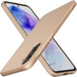 Auksinis dėklas Samsung Galaxy A566 A56 5G X-level Guardian su matiniu paviršiumi ir apsauga kameroms
