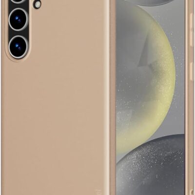 Auksinis dėklas Samsung Galaxy S721 S24 FE X-level Guardian su trimis kameros objektyvais