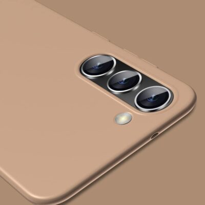 Auksinis dėklas Samsung Galaxy S926 S24 Plus X-level Guardian su trimis kameromis ir flash