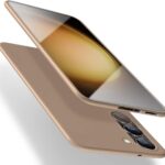 Auksinis dėklas Samsung Galaxy S926 S24 Plus X-level Guardian telefonui atvaizduotas iš dviejų persidengiančių pusių