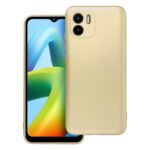 Auksinis dėklas Xiaomi Redmi A1 ir Redmi A2 su matiniu paviršiumi ir apsauga kamerai