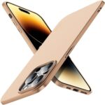 Auksinis dėklas Xiaomi Redmi Note 14 Pro 5G su kamera apsaugančiu kampu ir mygtukais