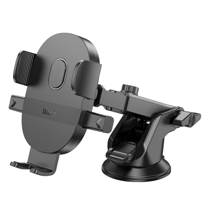 Automobilinis telefono laikiklis Hoco H19 juodas Automobilinis telefono laikiklis Hoco H19 juodas, skaidrus ir stabilus tvirtinimas automobilio stikle