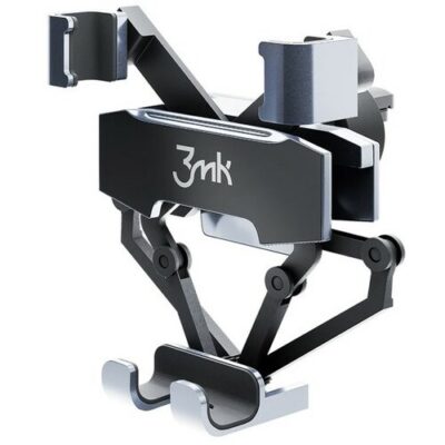 Automobilinis universalus telefono laikiklis 3MK Spider Gravity juodos ir sidabrinės spalvos su tvirtinimu