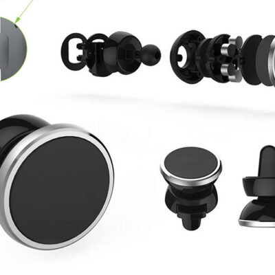 Automobilinis Universalus telefono laikiklis CPH-26 juodos ir sidabrinės spalvos magnetinis laikiklis