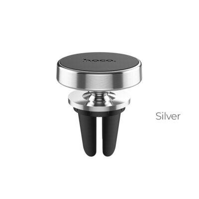 Automobilinis universalus telefono laikiklis Hoco CA47 sidabrinės spalvos su juodu tvirtinimu