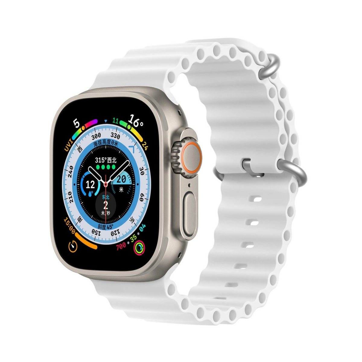 Balta apyrankė Dux Ducis OceanWave Series Apple Watch 38 40 41mm Balta apyrankė Dux Ducis OceanWave Series Apple Watch 38 40 41mm su skylėtu dizainu