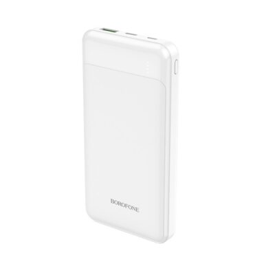 Balta išorinė baterija Power Bank Borofone BJ19 su USB ir indikatoriais