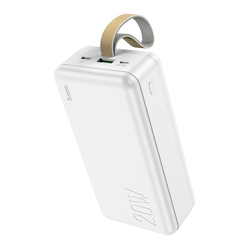 Balta išorinė baterija Power Bank Hoco J87B PD20W Balta išorinė baterija Power Bank Hoco J87B su 20W įkrovimu ir dviem USB prievadais