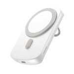Balta išorinė baterija Power Bank Joyroom JR-W030 20W Magnetic Wireless 6000mAh su magnetine įkrovimo zona