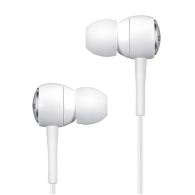Balta laisvų rankų įranga originali Samsung EO-IG935 3,5mm ausinės su baltu laidu ir silikoniniais antgaliais