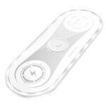 Baltas įkroviklis belaidis Borofone BQ14 3-in-1 su dviguba įkrovimo zona ir 15W galia