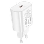 Baltas įkroviklis buitinis Hoco N22 Jetta PD25W su USB-C jungtimi