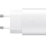 Baltas įkroviklis originalus Samsung EP-TA800NW 25W be pakuotės iš šono