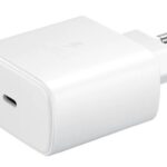 Baltas įkroviklis originalus Samsung EP-TA845 45W su USB-C jungtimi