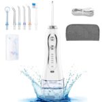 Baltas irigatorius Reach HF-2 su keičiamais antgaliais ir USB laidu