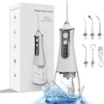 Baltas irigatorius Reach ITP su keliomis antgalių galvomis ir įkrovimo laidu